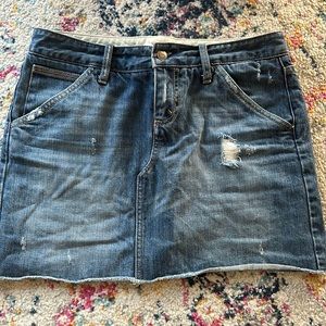 X2 denim mini skirt